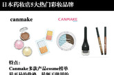 Canmake是日本井田制药株式会社旗下的人气化妆品品牌。Canmake的销售理念是以最平易的价格、最便于使用的产品，将优质的化妆品打入大众市场。因此Canmake一直深受学生族群及白领阶级的喜爱。日本知名女星松田圣子也是Canmake的忠实粉丝。