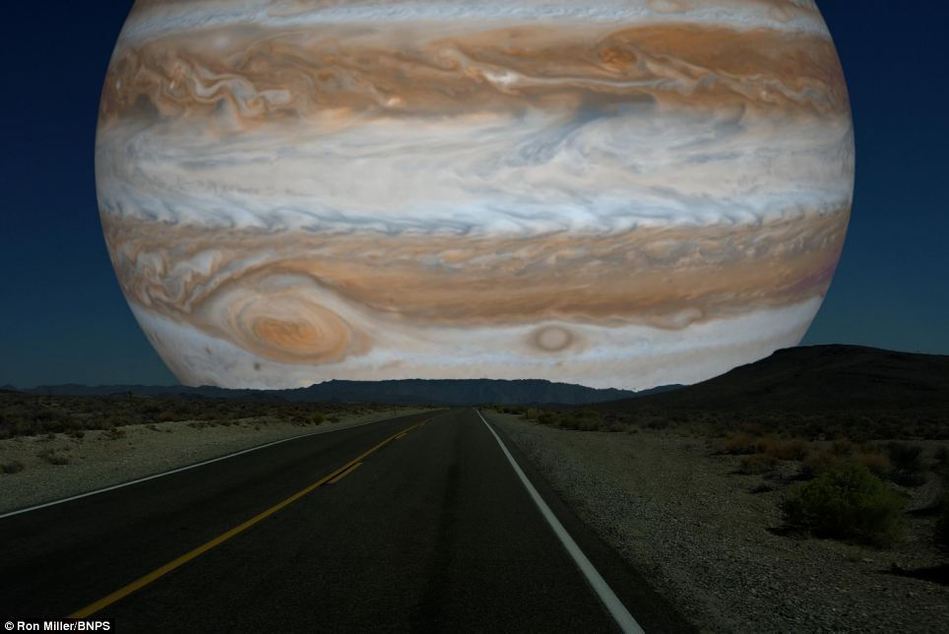 奇幻夜空图:当月亮被其他行星取代时
