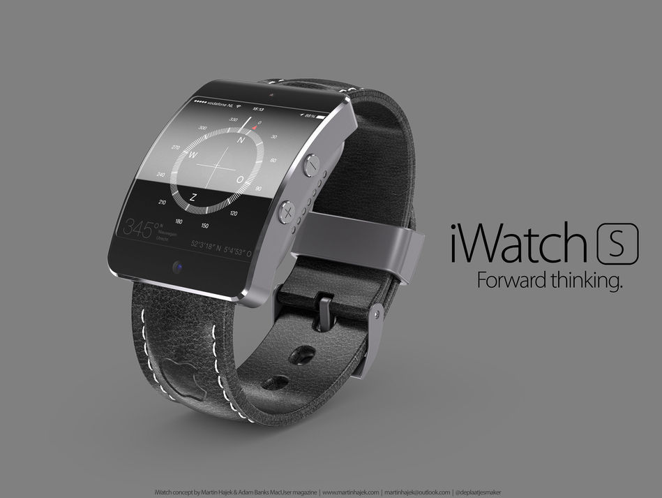 苹果手表高清概念图曝光:1.5英寸曲面屏