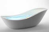米兰设计工作室 Design Libero 设计了一套卫浴组合 Aurora，将难得一见的极光搬进了室内。它包括卫生间、浴缸和洗手盆三个部分，整体轮廓呈现出线条的柔美。设计师为 Aurora 内置若干环形 LED 光源，辅以透光材料包裹，从而模拟出极光的感觉。光的强度和颜色都可以调节，给人无与伦比的卫浴新体验。（实习编辑：容少晖）