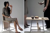 一把椅子或者一张矮桌，翻转之间即可轻松切换，简单而实用的设计，很适合空间有限的紧凑户型。