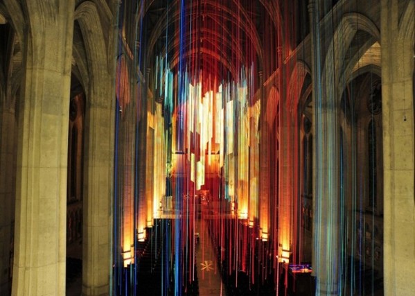 旧金山Grace Cathedral大教堂 千条丝带打造天赐圣光