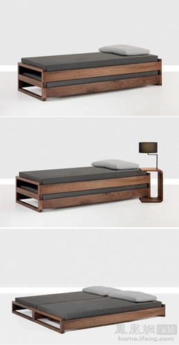 谁说床就得规规矩矩 节省空间的卧室“隐形”戏法