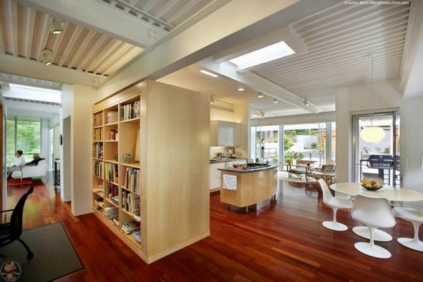 简洁现代居室设计 深色地板演绎夏末初秋美学