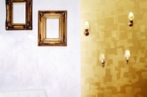 金色只是一种元素，而创意则是一种态度！巧用深浅金色的搭配，将传统纹饰与新式元素结合，墙面上的艺术图腾，赋予了家居空间独特的品位！（实习编辑：辛莉惠）