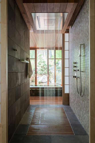 卫浴空间复古风潮 原木质感元素带你重回自然空间