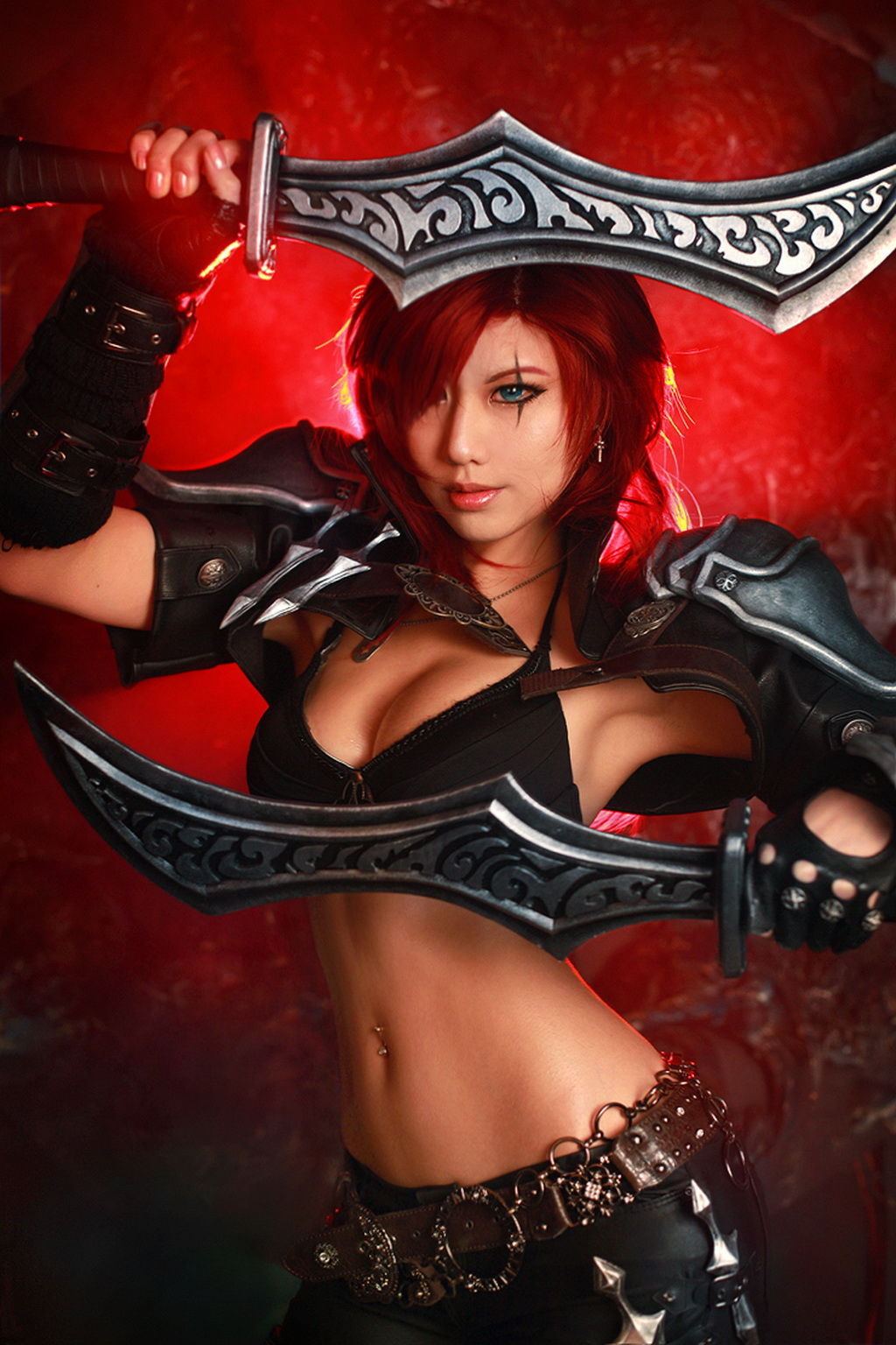 螺旋猫最近发表cosplay新造型卡特琳娜.高清图片