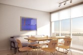 Air (transformable table)是一件简单的变形家具，由乌拉圭设计师 Claudio Sibille 设计。
通过可旋转的桌脚设计，Air 可以从一张低矮的茶几／咖啡桌瞬时增高，拥有之前的双倍「身高」 ，而一旦茶几的桌脚完整的旋转过来，只需再将之前用铰链连接好的双层木板展开，共几就变成了拥有六人位的办公桌、或者餐桌。（实习编辑：周芝）