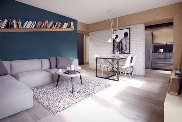 波兰小户型舒适简约公寓设计  让家更简单