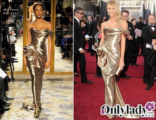 Stacy Keibler In Marchesa – 2012 Oscars