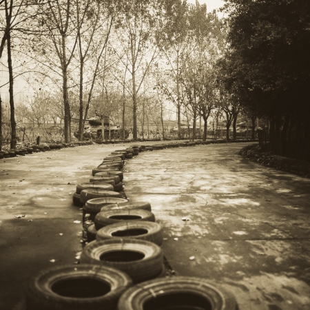 国防乐园锈蚀的倒影