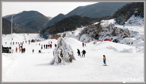 湖南浏阳大围山野外滑雪场