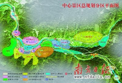 天露山禅龙峡景区总规划平面图。资料图片