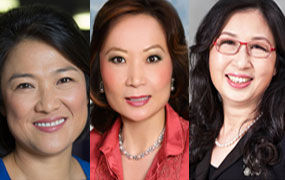 从左到右分别为：张欣、李晶、孙亚芳
