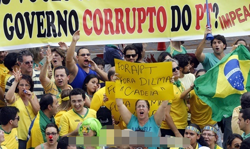 巴西上百万民众上街游行：逼政府“打虎”