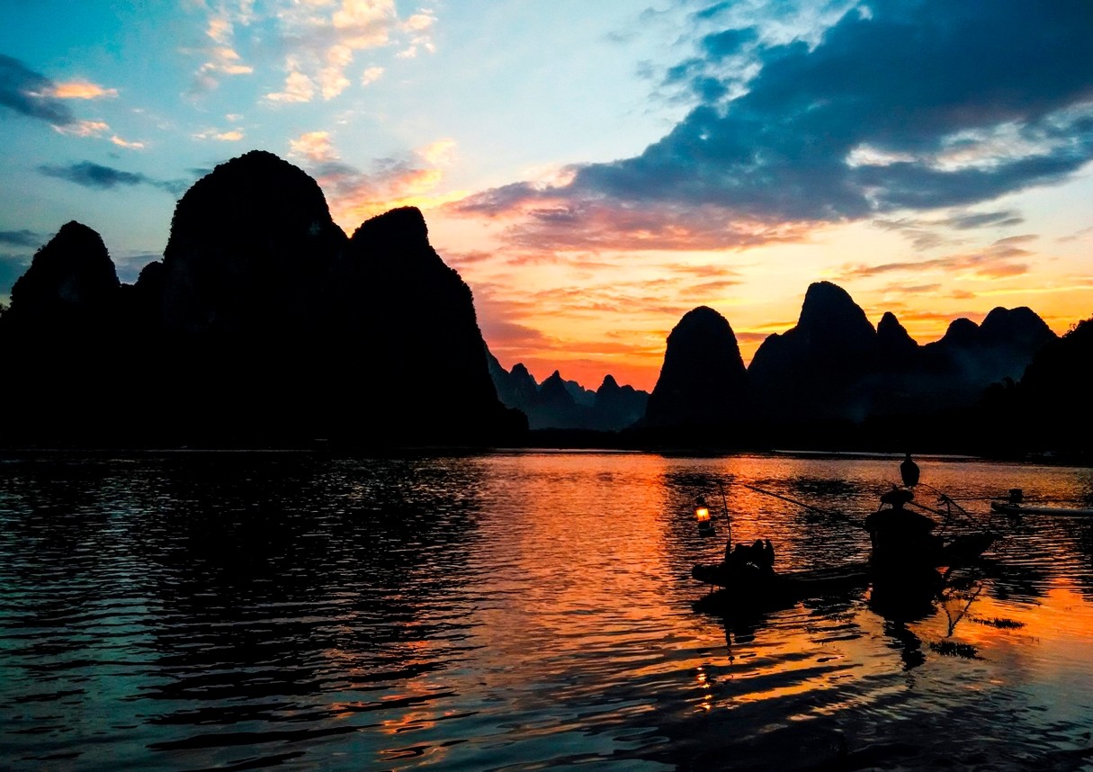 桂林山水之对河晚霞|摄影|风光|修空调的摄影师 - 原创作品 - 站酷 (ZCOOL)