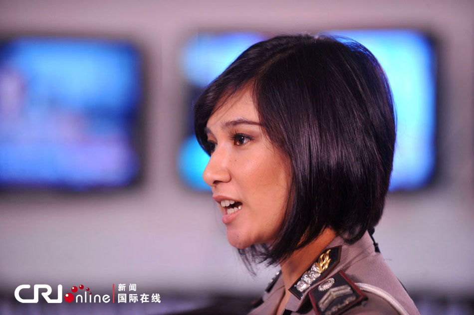 印尼女警花风采。 （图片由东方IC提供，版权图片，请勿转载。）