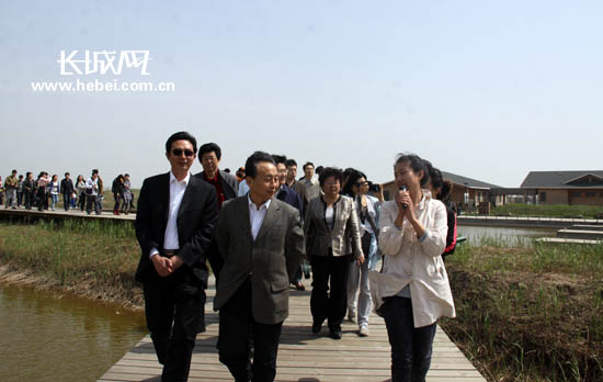 网媒记者聚焦湿地公园 感叹唐海大地奇美风景