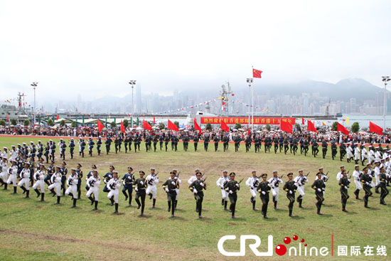 驻港部队表演现场