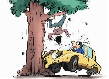 公考面试得高分 开车撞树吓死人