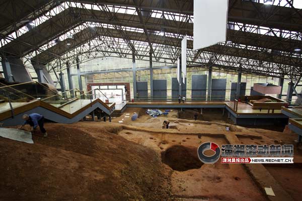 谭家坡遗迹馆内已基本完工。