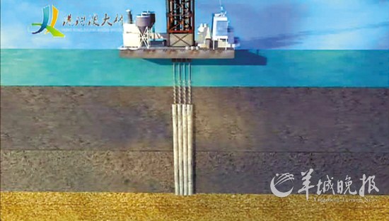 海底隧道地基施工中打入挤密砂桩