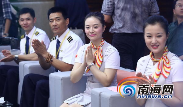 　　“6&middot;29”反劫机英雄机组成员(南海网记者张茂摄)