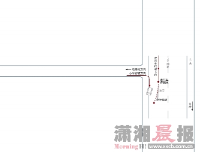 制图信息来源:办案交警绘制的道路交通事故现场图.