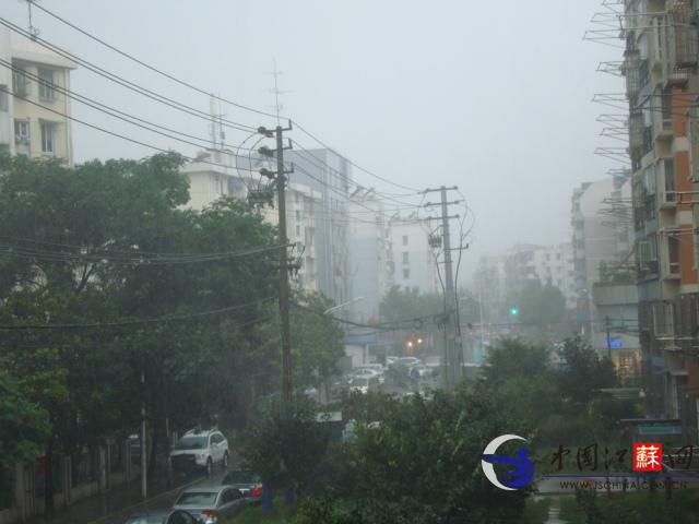 狂风暴雨冰雹突袭南京 多处树枝被刮断_资讯频