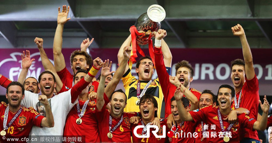 2012年欧洲杯:西班牙蝉联冠军(高清组图)