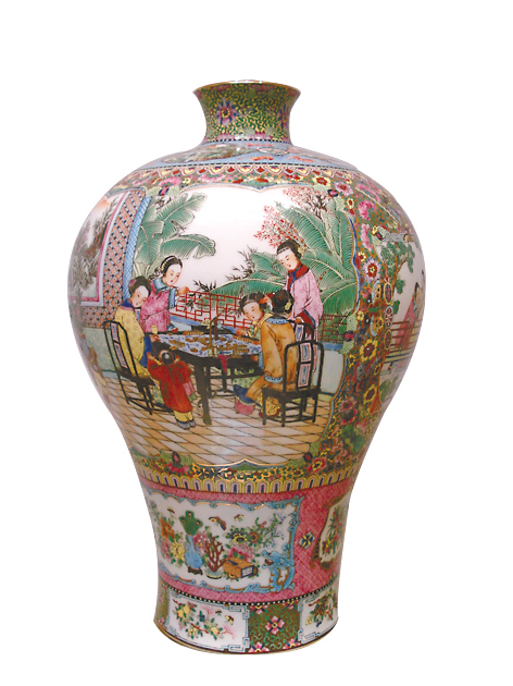 广东省陶瓷艺术大师冯瑞华作品《梅瓶》
