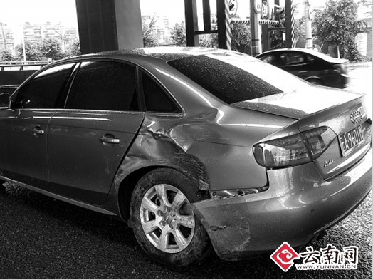 豪车微面相撞 豪车主自认全责微面司机感动不