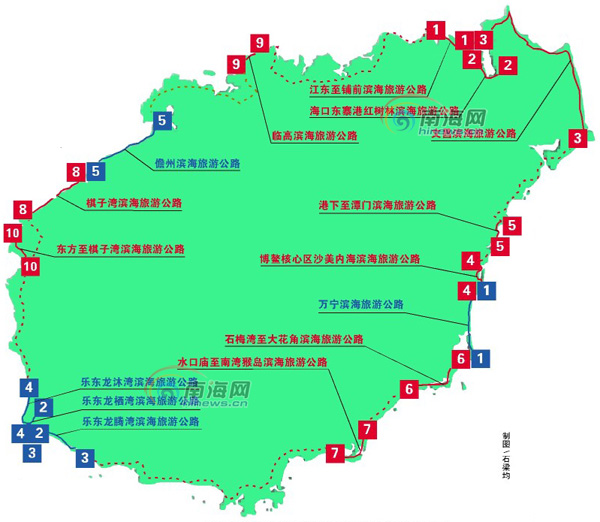 海南创新建设旅游公路 环岛滨海旅游公路布局一览