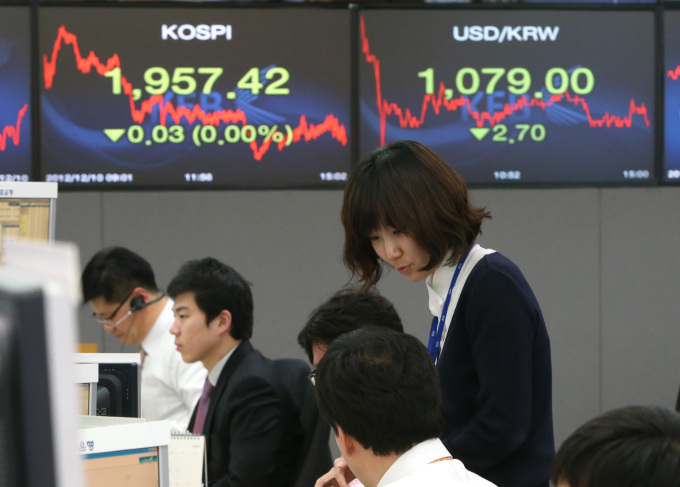 韩国:岁末韩元再升值 美元兑韩元汇率跌破108