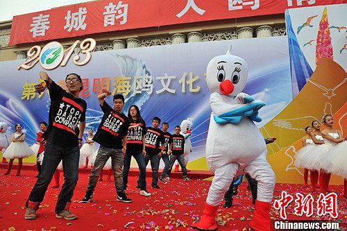 昆明市民跳起海鸥style迎新年_资讯频道_凤凰