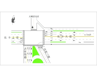 限制汉西三路车辆在路口直接左转,直行,在长丰立交桥下开辟车辆调头