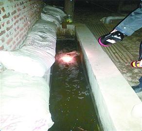 执法人员摸进工厂排污口 监测超标两倍多罚款