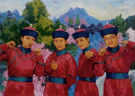 韩寒张一一郭敬明入选<em>美女画家</em>《新四大才子图