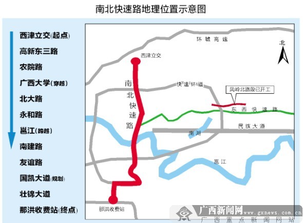 南宁将新建设9条快速路 20分钟穿越南宁市区南北