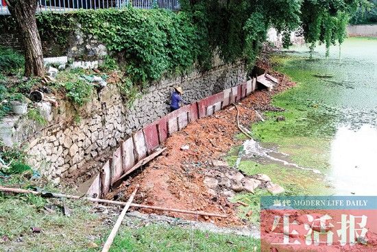 南宁人民公园白龙潭还要干多久? 孩子们等着喂鱼