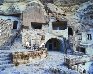土耳其洞穴酒店外景及室内。