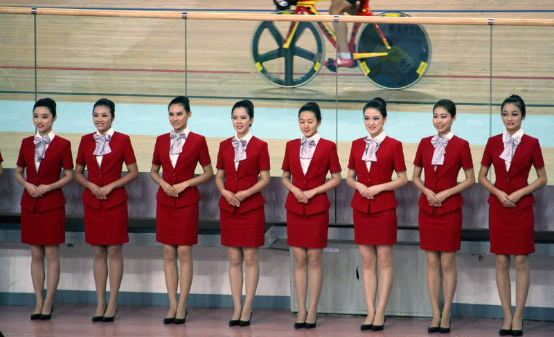 全运会<em>场地</em>自行车赛在<em>沈阳</em>举行 礼仪小姐美丽