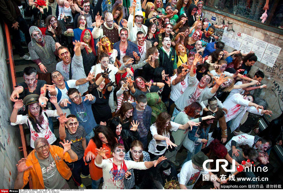 世界各地僵尸鬼怪大游行 庆祝万圣节(高清组图