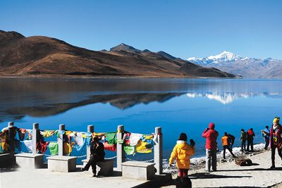冬日羊卓雍湖一碧如洗,秀丽如画|西藏|羊卓雍湖