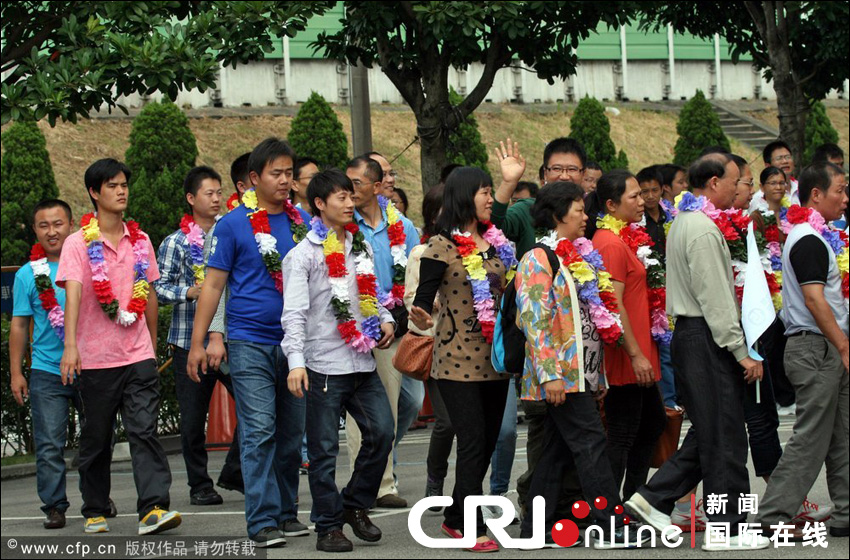 郭台铭在台湾宴请205名富士康优秀员工(高清图