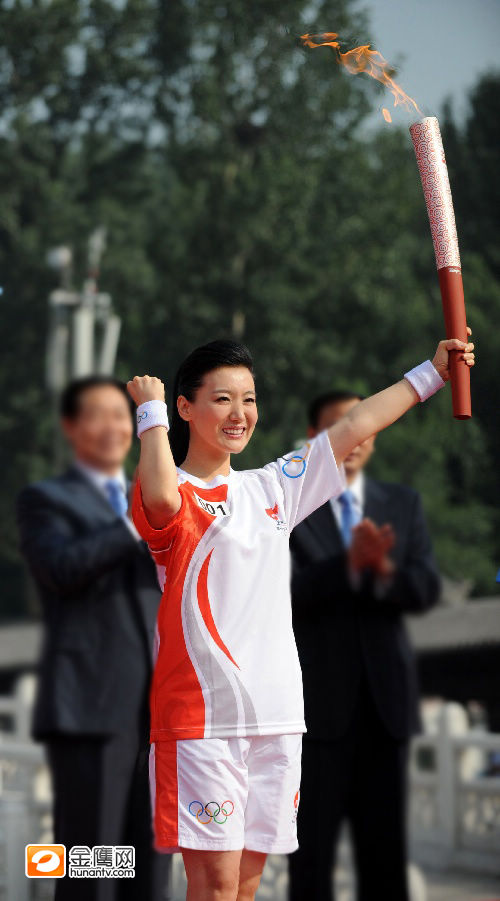 谭晶曾在2008年入选北京奥运火炬手