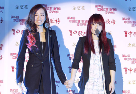 张靓颖夺中歌榜9项提名