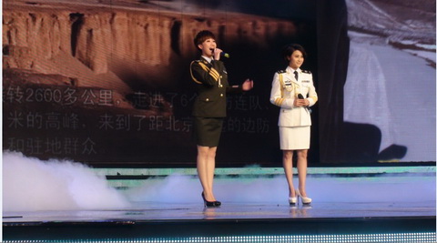 顾莉雅携手敖源 录制《军营大拜年》晚会