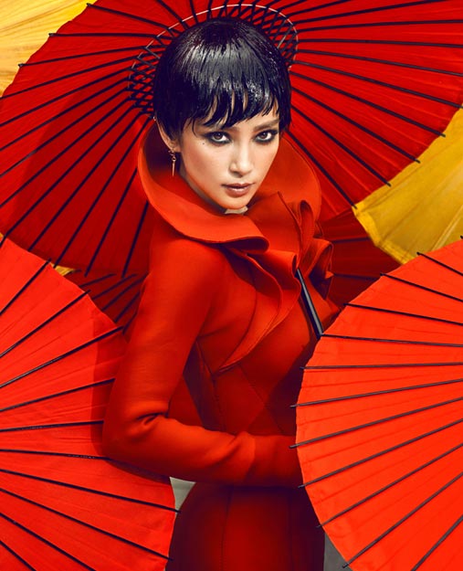 李冰冰登vogue封面烟熏妆搭利落短发酷味十足高清大图