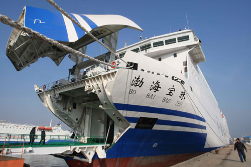 渤海滚装船图片